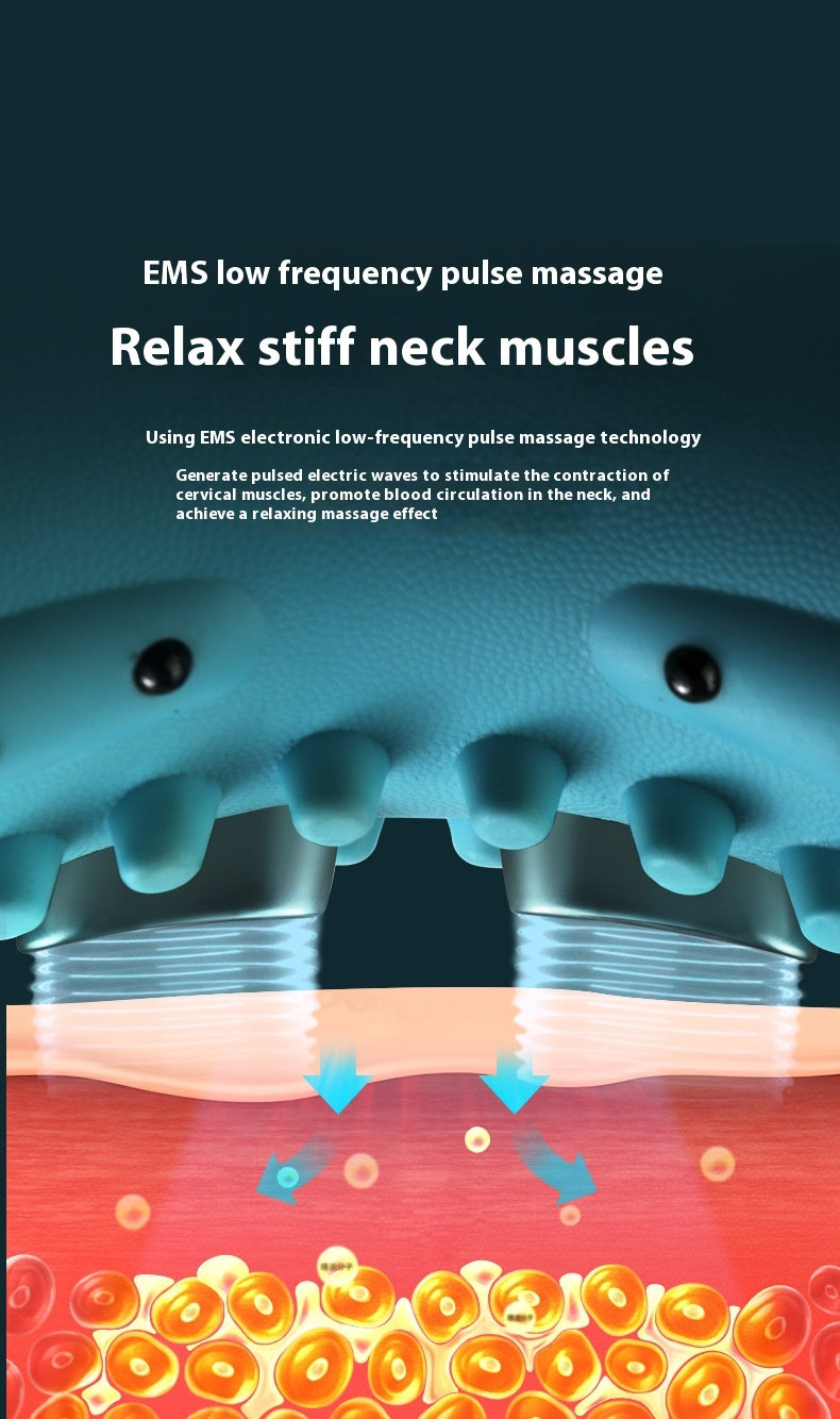 Upgraded 3-in-1 Neck Massager – Heated Cervical Traction Pillow with Vibration for Neck & Shoulder Pain Reliefe