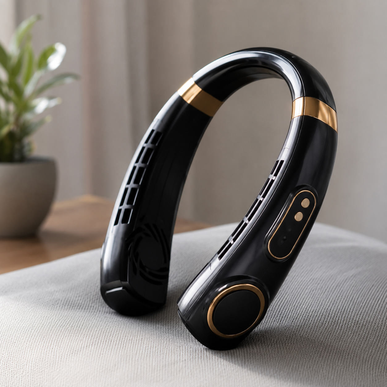 Portable Rechargeable Neck Fan – Hands-Free Bladeless Cooling Fan with USB Charging