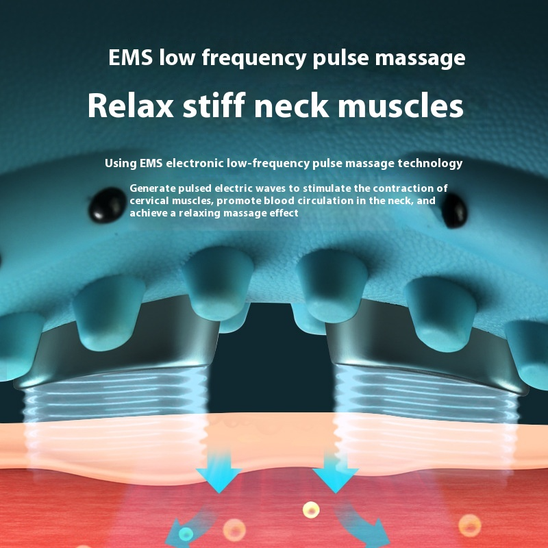 Upgraded 3-in-1 Neck Massager – Heated Cervical Traction Pillow with Vibration for Neck & Shoulder Pain Reliefe